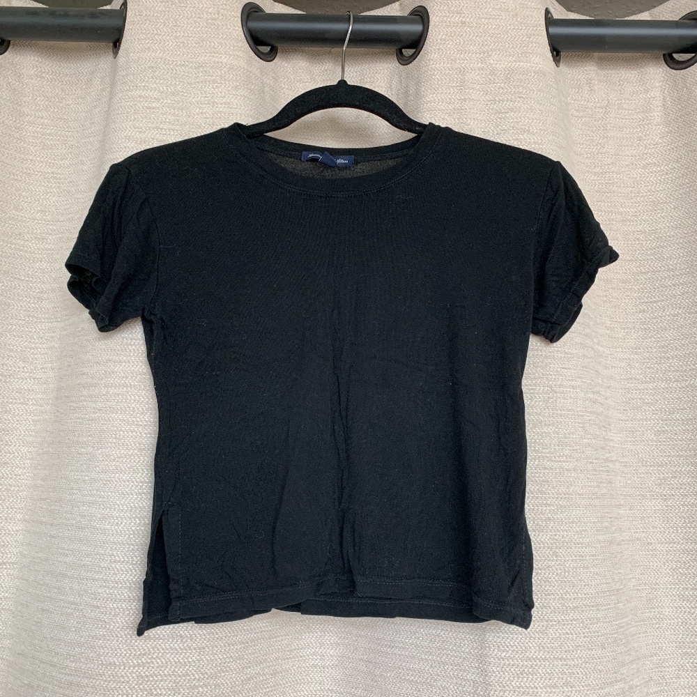 Basic Cropped Black T-Shirt